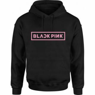 BLACKPINK | Mikina s kapucí BLACKPINK, černá, "Logo BLΛƆKPIИK"