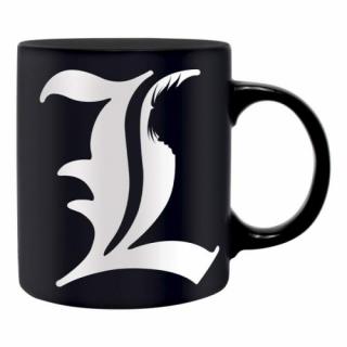 DEATH NOTE | Hrnek DEATH NOTE  "symbol L a pravidla zápisníku", černý, 320 ml