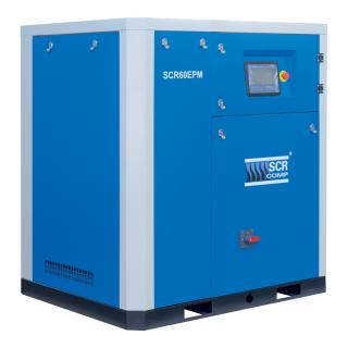 Šroubový kompresor SCR-30/8EPM  příkon motoru 30 kW, dodávaný tlak 8 bar, objemový výkon 366 Nm³/h