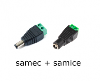 Konektor DC 5,5 x 2,1 mm Varianta: samec + samice