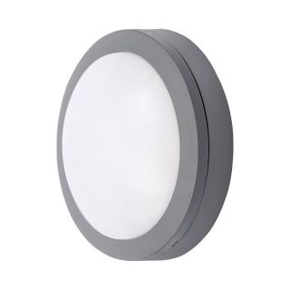 LED svítidlo venkovní na stěny a stropy šedá / bílá, neutrální barva světla, 13W, průměr 17cm