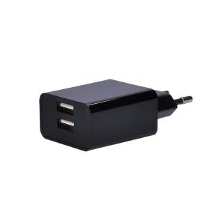 Nabíjecí adaptér do zásuvky černý 2x USB, 3100 mA max.