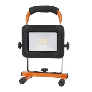 Nabíjecí přenosný LED reflektor na baterie, 1600lm, oranžová / černá