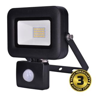 Nástěnný venkovní reflektor LED s pohybovým senzorem, 230V / 20W, IP44, černý