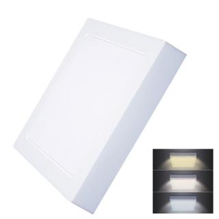 Přisazené čtvercové mini LED svítidlo s nastavitelnou teplotou světla 3000K-6000K, 22,5 x 22,5 cm