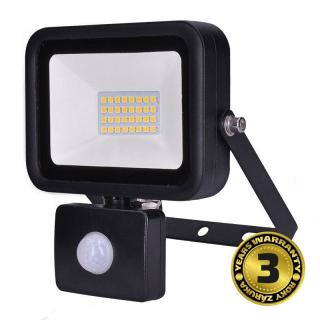 Venkovní reflektor LED s pohybovým senzorem 30W / 230V, voděodolný - IP44, černý