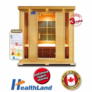 HEALTHLAND DeLUXE 4004 Carbon rohová infrasauna