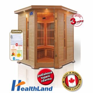 HEALTHLAND DeLUXE 4005 Carbon rohová infrasauna