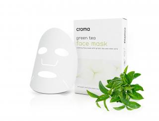 Princess pleťová maska s Aloe Vera a zeleným čajem (1ks) - Croma (Croma Princess Skincare Green Tea Mask 28 g)