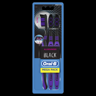 Oral-B Allrounder Black Manuální zubní kartáček 3ks