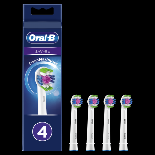 Oral-B EB 18-4 3D White náhradní hlavice s Technologií CleanMaximiser, 4 ks