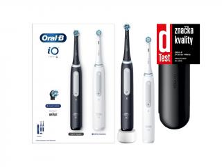 Oral-B iO Series 4 Matt Black + Quite White DUO Pack  + Druhá nabíječka ZDARMA