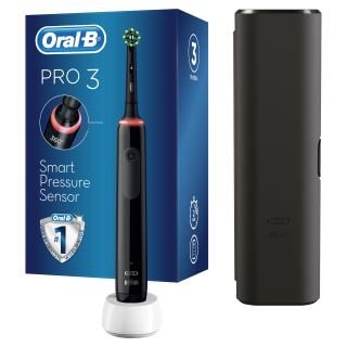 Oral-B PRO 3 3500 Cross Action Black + cestovní pouzdro