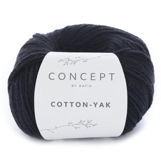 Pletací příze katia Cotton Yak 50g 114 - Black