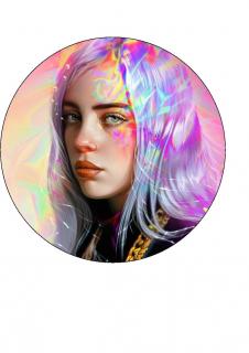 Billie Eilish - L4 (Billie Eilish - kruh o průměru 19 cm.  )