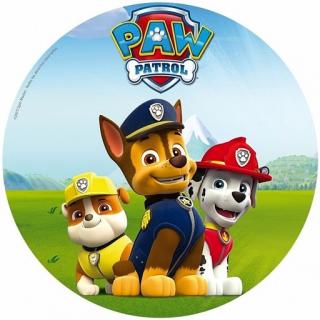 Fondánový list - Paw Patrol - FL12 (Fondánový list - kruh o průměru 19 cm.  )