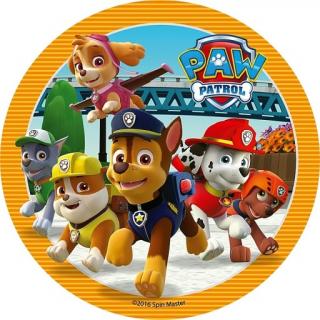 Fondánový list - Paw Patrol - FL13 (Fondánový list - kruh o průměru 19 cm.  )