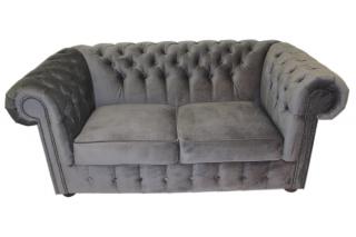 Sedací souprava Chesterfield Classic XL Antrazit - 2 místná pohovka