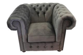 Sedací souprava Chesterfield Classic XL Antrazit - Celá sestava