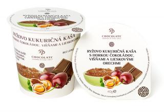 DP chocolate Ryžovo-kukuričná kaša s horkou čokoládou, višňami a lieskovcami (40g)