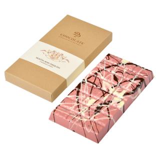 DP chocolate Tabuľková čokoláda ART (600g) mliečna RUBY s hrozienkami a arašidami