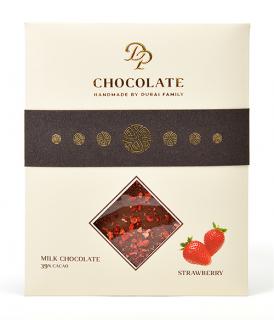 DP chocolate Tabuľková čokoláda Basic mliečna s jahodami (70g)