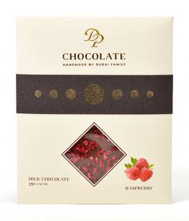 DP chocolate Tabuľková čokoláda Basic mliečna s malinami (70g)