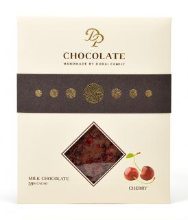 DP chocolate Tabuľková čokoláda Basic mliečna s višňami (70g)