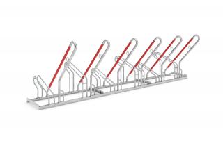 Stojan na 6 jízdních kol s opěrným rámem Rozestup kol: velký (390mm)