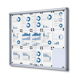 Uzamykatelná vitrína s posuvnými dveřmi - protipožární Formát: 15 x A4