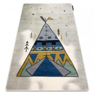 Krásný dětský koberec KINDER - stan teepee - šedý Rozměr koberce: 120x170 cm