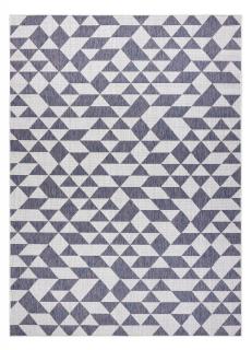 Kusový koberec Sion Sisal Triangles 22373 ecru/blue-pink – na ven i na doma Rozměry koberců: 120x170