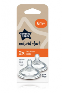 Tommee Tippee Anti-Colic Savička na lahev Natural Start Rychlý průtok 6m+