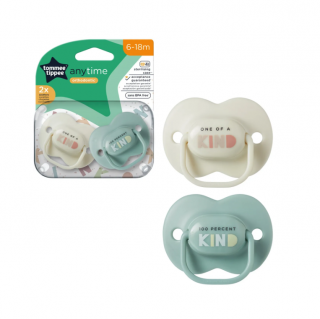 Tommee Tippee CTN Dudlík silikon AnyTime, 6-18m více barevných variant 2 ks Barva: béžová