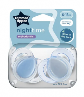 Tommee Tippee Dudlík Night-time 18-36m 2 ks Barva: Modrá