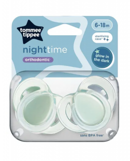 Tommee Tippee Dudlík Night-time 18-36m 2 ks Barva: Zelená