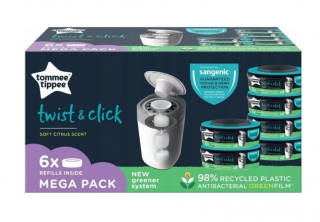 Tommee Tippee Náhradní kazety SANGENIC Twist&Click 6ks