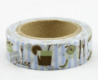 Dekorační lepicí páska - WASHI tape-1ks JUICE