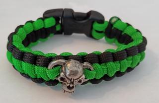 Náramek Paracord černý/zelený  Wilson Tactical