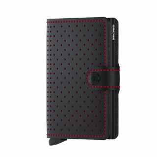 Peněženka Miniwallet Perforated Black Red  Secrid