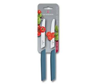 Sada 2 ks nožů na rajčata Swiss Modern 11 cm modrá  Victorinox