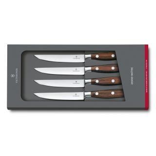 Sada 4 steakových nožů Grand Maître Wood rovné ostří  Victorinox