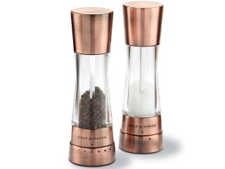 Sada mlýnků na pepř a sůl Derwent Copper Gourmet Precision+  Cole&Mason