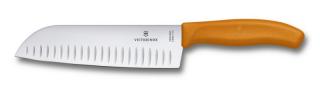 Swiss Classic nůž Santoku 17cm oranžový  Victorinox