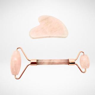 Set Gua Sha + Roller Rose