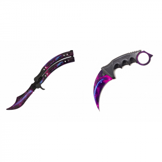 Galaxy Black Duo Set (Motýlek+Karambit)