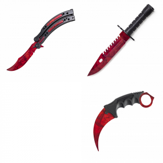 Ruby Trio Set (Motýlek+Karambit+M9)