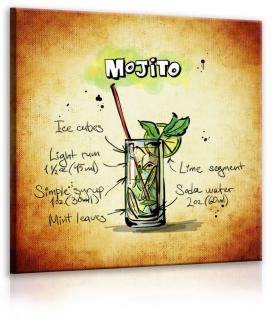 Obraz cedule Mojito Velikost (šířka x výška): 30x30 cm