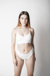 Bambusová braletka COMFORT Barva: Bílá, Velikost: XL