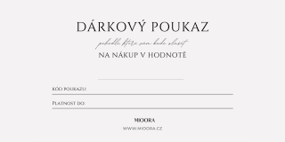 Dárkový poukaz Forma poukazu: Elektronický, Hodnota: 1000 Kč